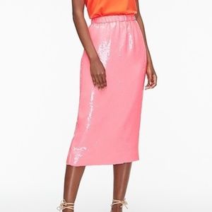 J Crew Collection Pink Sequin skirt
